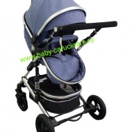 Cărucior-nou-născut-3-in-1-Baby-C-geantă-multifuncționala-plasă-pentru-insecte-cod-531-Albastru-Jeans-1 - Img 2