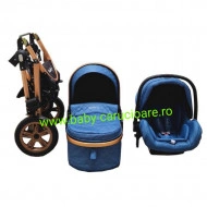 Cărucior-nou-născut-3-in-1-Baby-C-geantă-multifuncționala-plasă-pentru-insecte-cod-S-530-Albastru-Design-1 - Img 4
