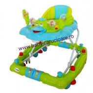 Premergator balansoar 2 in 1 cu roți din silicon Baby Care Ratusca Aqua - Img 4