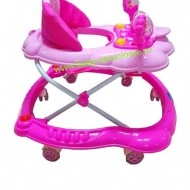Premergator cu roți din silicon Baby Care Roz - Img 4