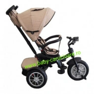 Tricicleta multifuncționala Turbo Bike cu poziție pentru somn Baby Care Capuccino - Img 4