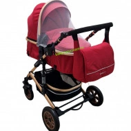 Cărucior-nou-născut-2-in-1-Baby-C--geantă-multifuncționala-plasă-pentru-insecte-cod-531-A-Roșu-1