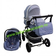 Cărucior-nou-născut-3-in-1-Baby-C-geantă-multifuncționala-plasă-pentru-insecte-cod-531-Albastru-Jeans-1