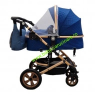 Cărucior nou născut 3 în 1+geantă multifuncționala+plasă pentru insecte cod S 530 Bluemarin Design - Img 2