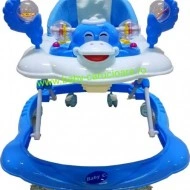 Premergător cu roți din silicon Baby Care ratusca- albastru