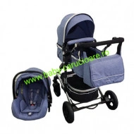 Cărucior-nou-născut-3-in-1-Baby-C-geantă-multifuncționala-plasă-pentru-insecte-cod-531-Albastru-Jeans-1 - Img 3