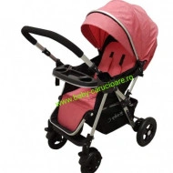 Cărucior nou născut 2 in 1 +plasă pentru insecte Baby Care 511 Pink - Img 5