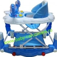 Premergator balansoar 2 in 1 cu roți din silicon Baby Care Ratusca Albastru - Img 2