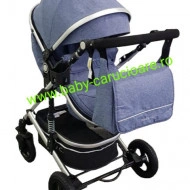 Cărucior-nou-născut-3-in-1-Baby-C-geantă-multifuncționala-plasă-pentru-insecte-cod-531-Albastru-Jeans-1 - Img 6