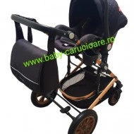 Carucior-nou-născut-3-in-1-Baby-C- geantă-multifuncționala-plasă-pentru-insecte-S-530-Negru-Design-1 - Img 6
