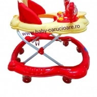 Premergator cu roți din silicon Baby Care Roșu - Img 3