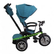 Tricicleta multifuncționala Turbo Bike cu poziție pentru somn Baby Care Turquoise - Img 5