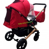 Cărucior-nou-născut-2-in-1-Baby-C-geantă-multifuncționala-plasă-pentru-insecte-cod-512-Roșu-2 - Img 4