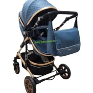 Cărucior-nou-născut-2-în-1-Baby-C-geantă-multifuncționala-plasă-pentru-insecte-cod-531-A-Albastru-Design - Img 2