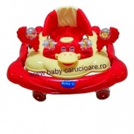 Premergator cu roți din silicon Baby Care Roșu - Img 4
