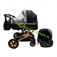 Carucior-nou-născut-3-in-1-Baby-C- geantă-multifuncționala-plasă-pentru-insecte-S-530-Negru-Design-1