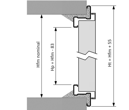 oblon antifoc sectiune verticala