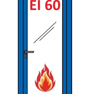 ALUFIRE Usa Antifoc din Sticla EI 60, rama Aluminiu