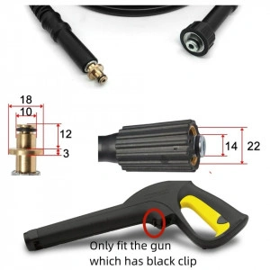 Furtun pentru Karcher K2, NF, 10 m, Negru - Img 6