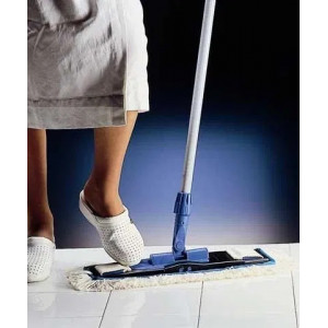 Mop plat cu urechi , din microfibra, cu inserții abrazive-50 cm - Img 4