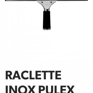 RACLETA INOX PULEX pentru spălat geamuri- EuroMop si banda cauciuc Pulex - 45 cm - Img 1