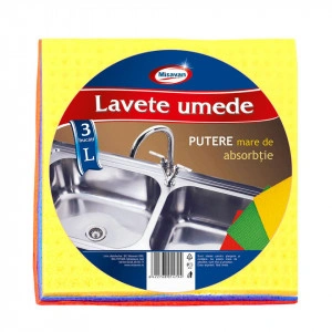 Lavete umede universale Misavan, 18*20cm, L, 3 buc/set