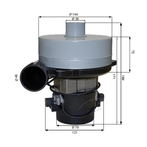 Motor tangențial cu dubla turbina, masina de spalat si aspirat Podele 220v - Img 5