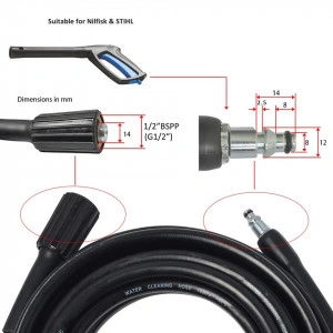 Furtun presiune pentru aparate HUSQVARNA , 1/2 cu interior 14 - 10 m - Img 6
