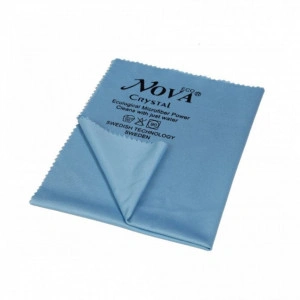 Laveta microfibra, Nova Cristal, 50/40 cm , Albastru, pentru spalat geamuri - Img 2