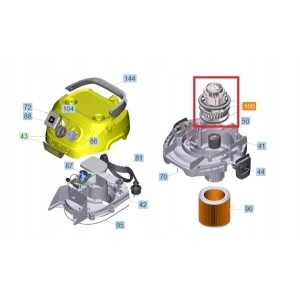 Motor pentru aspirator Karcher CDS-SDX24-828, 1000 W - Img 6
