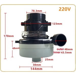 Motor tangențial cu dubla turbina, masina de spalat si aspirat Podele 220v - Img 8