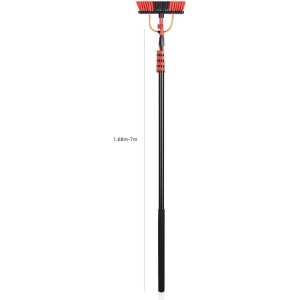 Lance telescopică din fibră de carbon 10 m cu perie – spălare la înălțime