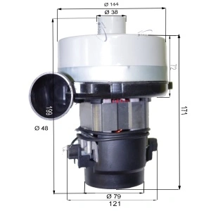 Motor tangențial cu dubla turbina, masina de spalat si aspirat Podele 220v - Img 7