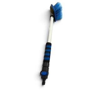 Perie de spalat cu cap rotund, 60cm, albastru/ negru