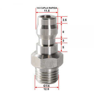 Adaptor lance spumare pentru cupla rapida quick 1/4 ” ɸ=11.5 mm L=20 mm - Img 2
