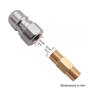 Adaptor lance spumare aparate cu pistol cu cupla rapida PA 1/4 ” ɸ=19.5 mm L=40 mm - Img 3