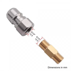 Adaptor lance spumare aparate cu pistol cu cupla rapida PA 1/4 ” ɸ=19.5 mm L=40 mm - Img 3