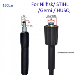Furtun presiune pentru aparate STIHL, 1/2 interior 14 - 10 m - Img 8