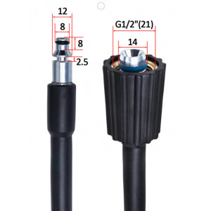 Furtun presiune pentru aparate Nilfisk , M22, interior 14- 10 m - Img 2