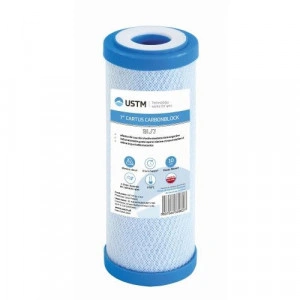 Cartus filtru apa 7", filtrare clor si metale, carbune activ presat, 10 μ, 6