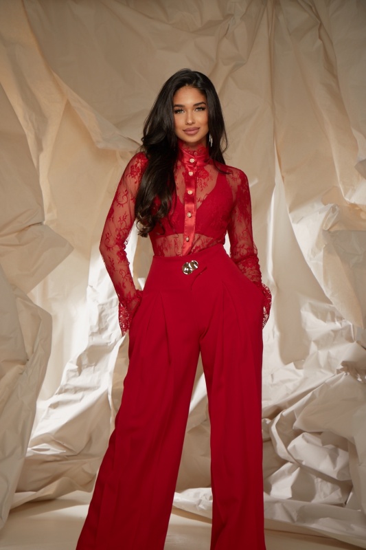 Pantalon Lexi Roșu - Img 2