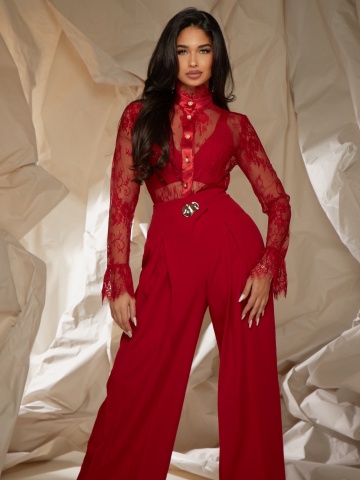 Pantalon Lexi Roșu
