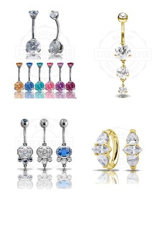 Piercing Ombelico Premium Cubic Zirconia