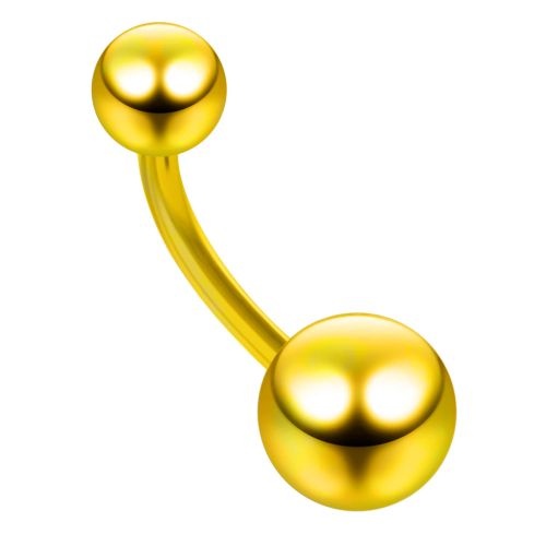 Morfetto Piercing Ombelico Oro Pendente Acciaio Chirurgico 14G