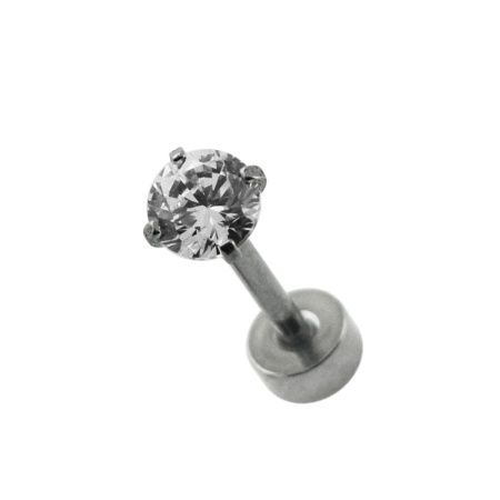 Labret con Pietra Tonda Helix Tragus 1.2x8mm