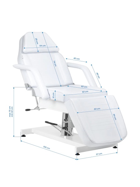 Poltrona estetica idraulica Tattoo Professionale Colore Bianco - Img 10