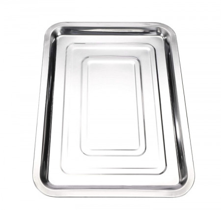 Vassoio acciaio inossidabile da 35X26cm - Img 2