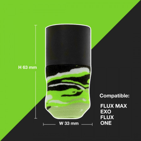 FK IRONS DISPOSABLE FOAM GRIP LIME CAMO 33MM FLUX CLASSIC - BOX OF 24 PCS - Img 2