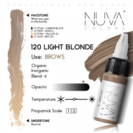NUVA COLORS - 120 LIGHT BLONDE - 15ML (REACH COMPLIANT) - Img 2