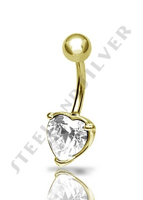 Piercing per Ombelico Cuore 1.6x10mm